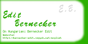 edit bernecker business card